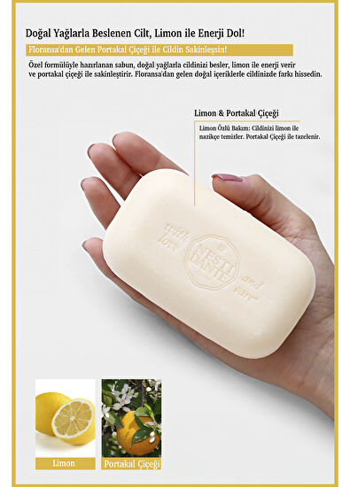 Nesti Dante With Love and Care Limonum Zagara Limon Özlü Vegan Cilt Bakım Sabunu 250 gr - 3