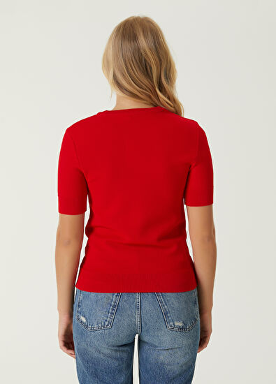 Beymen Club Kırmızı Kısa Kol Pike Triko - 6