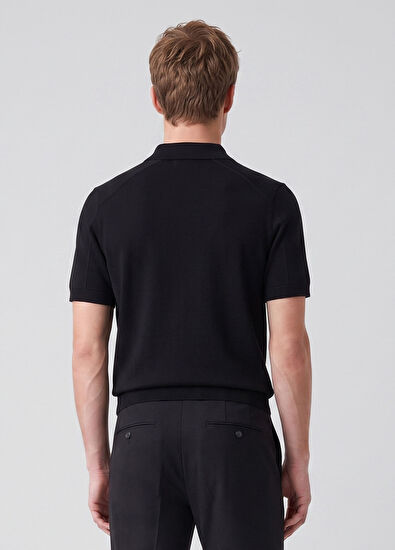 Beymen Club Black Polo Short Sleeve Sweater - 5