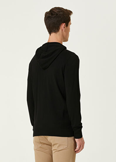 Beymen Club Siyah Kapüşonlu Basic Hırka - 5