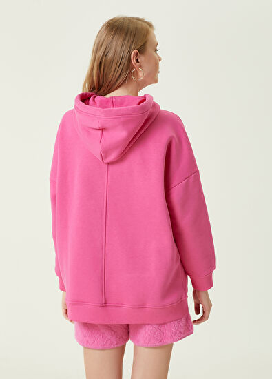 Beymen Club Pembe Kapüşonlu Logolu Sweatshirt - 5