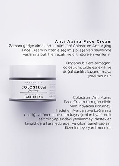 Colostrum Anti Aging Yaşlanma Karşıtı Onarıcı Yüz Bakım Kremi 50 ml - 4