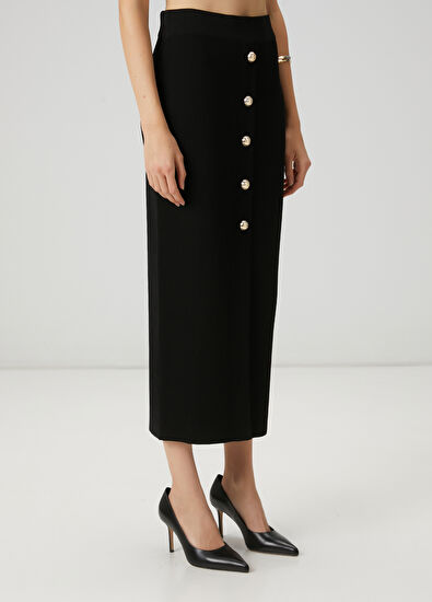 Beymen Club Siyah Midi Kalem Triko Etek - 3