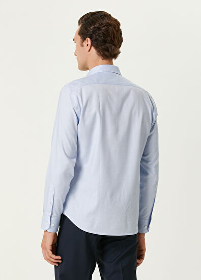 Beymen Club Comfort Fit Mavi Non-iron Gömlek - 5