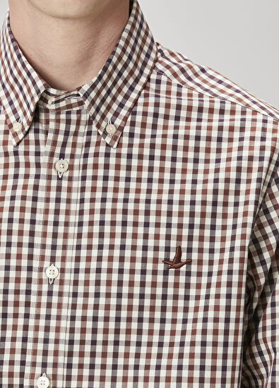 Beymen Club Kahverengi Pötikare Desenli Gömlek - 6