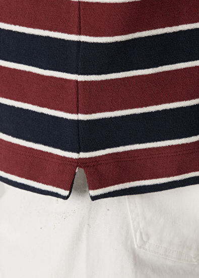 Beymen Club Slim Fit Bordo Lacivert Polo Yaka T-shirt - 7