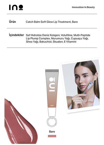 INO Beauty Your Everyday Essentials Hibiscus Pink Quartz Bare Stick Ruj Allık 4,5 gr + Işıltılı Nemlendirici 50 ml + Lip Balm 15 ml Makyaj Seti - 6