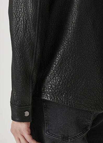 Beymen Club Siyah Deri Gömlek - 7