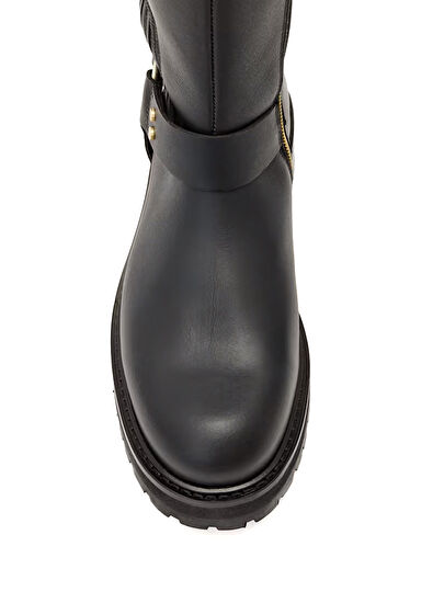 Maddie Siyah Kadın Deri Çizme - Görsel 4