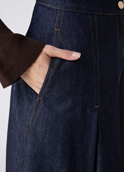 Beymen Club Indigo Midi Denim Skirt - 6