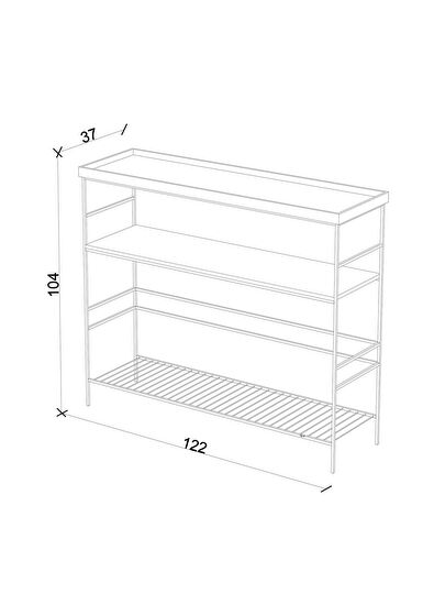 Ananas Edge Serisi Dark Masif Meşe Yüksek Dresuar - 7