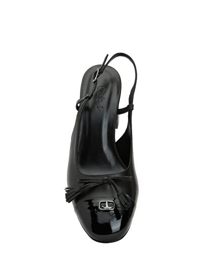 Beymen Club Black Thick Heeled Women's Leather Shoes - 4