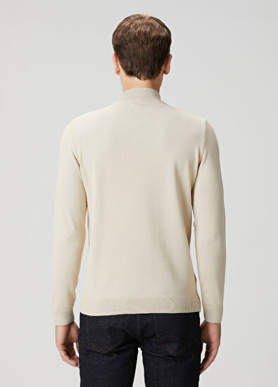 Beymen Club Bej Yarım Balıkçı Yaka Kazak - 4