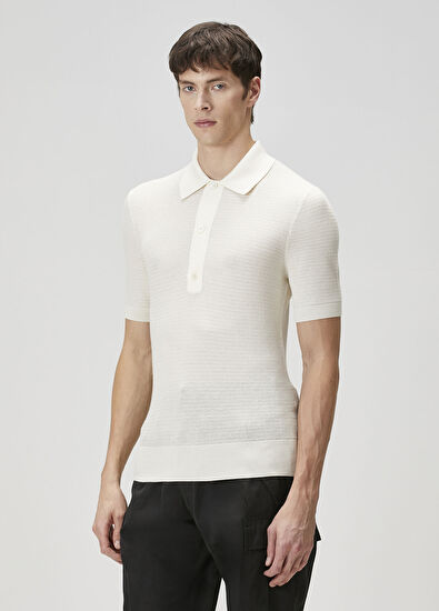 Tom Ford Kırık Beyaz Polo T-shirt - 3