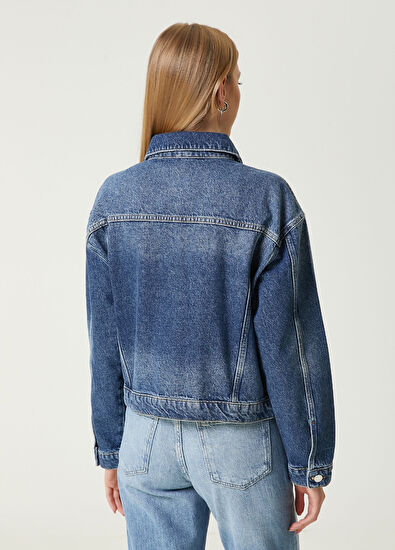 Beymen Club Blue Stone Embroidered Denim Jacket - 6