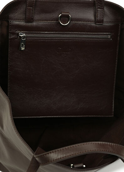 Beymen Club Kahverengi Kadın Deri Alışveriş Çantası - 5