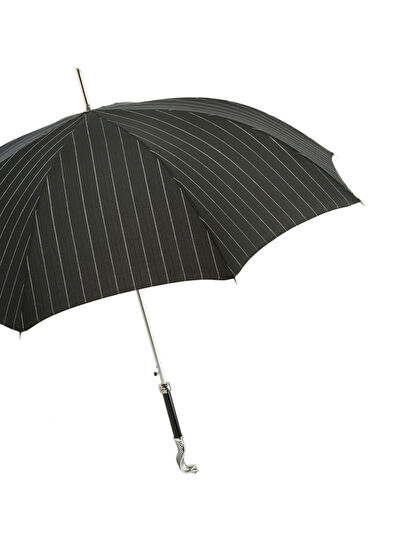 Pasotti Cobra Black Striped Unisex Umbrella - 7