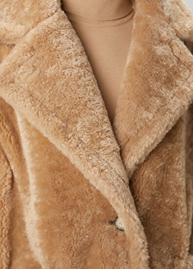 Catedy Kahverengi Teddy Palto - Görsel 6