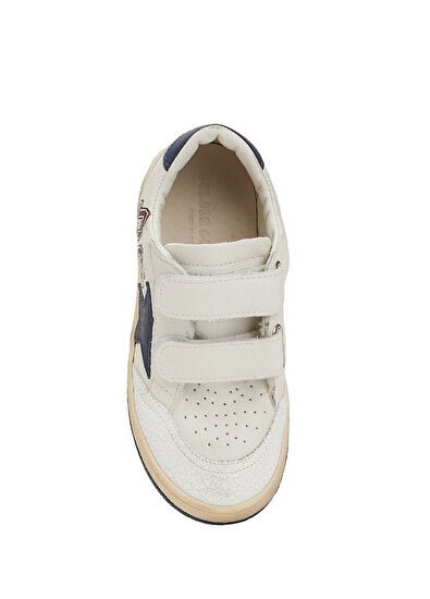 Golden Goose Ball Star Mavi Beyaz Unisex Çocuk Deri Sneaker - 4