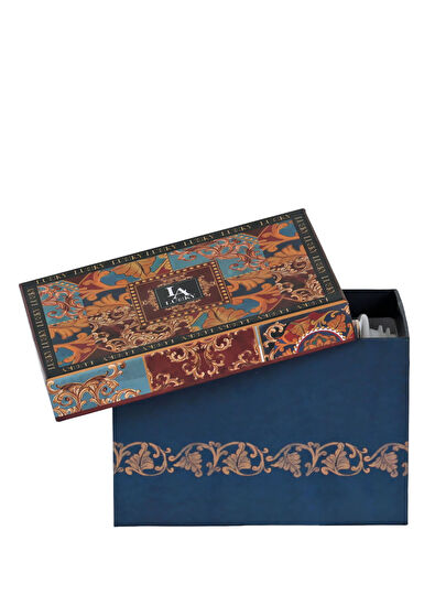 Lucky Art Clarissa Renkli Barok Desenli Bone China Porselen Kulplu Kavanoz - 3