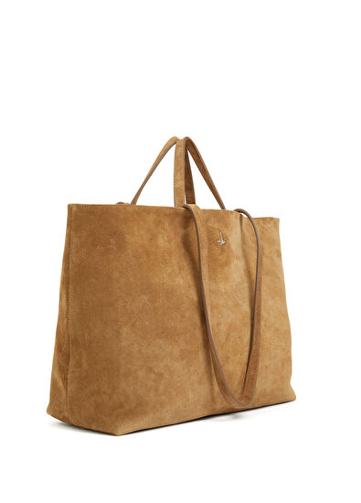 Beymen Club Mink Double Strap Women's Suede Bag - 3