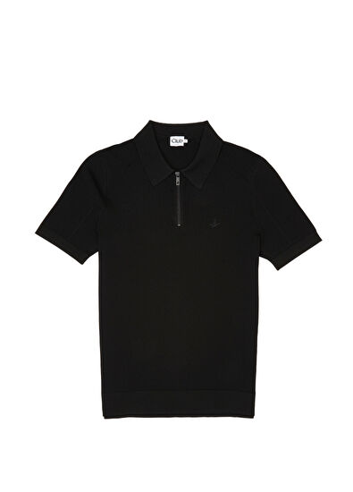 Beymen Club Black Polo Short Sleeve Sweater - 6