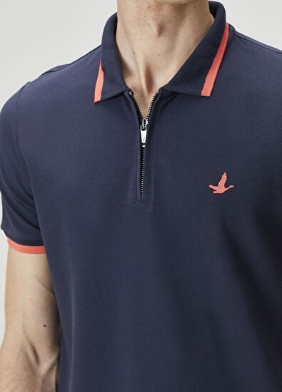 Beymen Club Navy Blue Coral Polo T-Shirt - 5