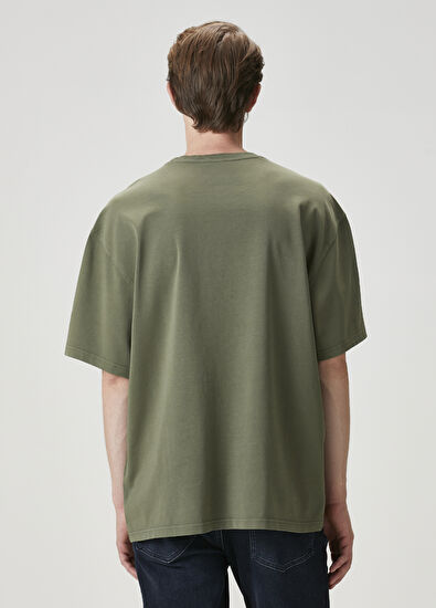 Beymen Club Haki Logo Baskılı Oversize T-shirt - 6
