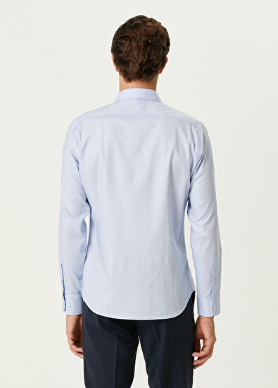 Slim Fit Mavi Non-iron Gömlek Beymen Club Slim Fit Mavi Non-iron Gömlek - 5