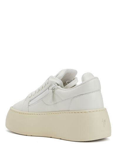 Giuseppe Zanotti Beyaz Kadın Deri Sneaker - 3