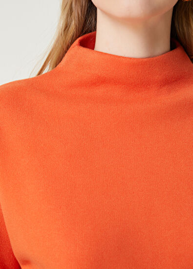 Beymen Club Orange Seamless Basic Sweater - 5