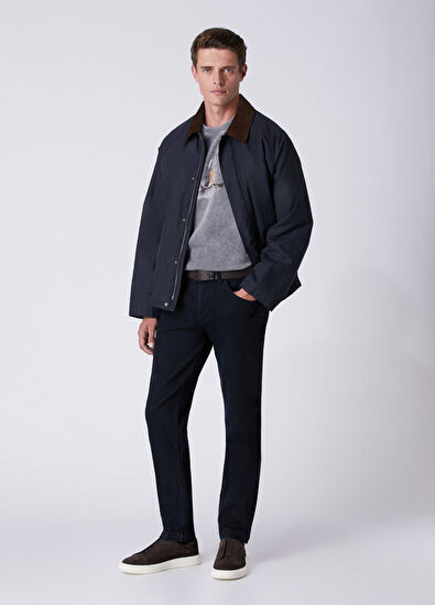 Beymen Club Navy Blue Collar Inserted Coat - 3