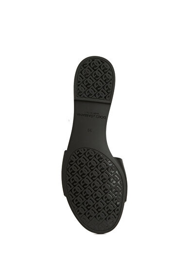 Siyah Kadın Deri Plaj Terliği - Görsel 6