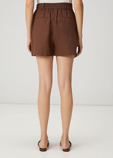 Beymen Club Light Brown Linen Shorts - 6