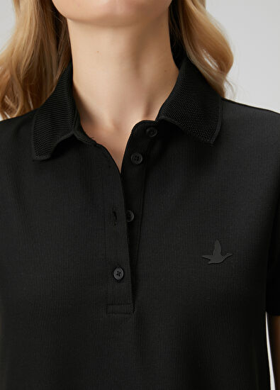 Beymen Club Siyah Mini Polo Elbise - 7
