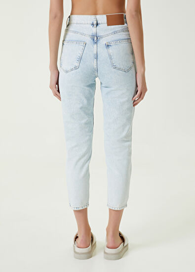 Beymen Club Slim Mom Fit Açık Mavi Jean Pantolon - 5