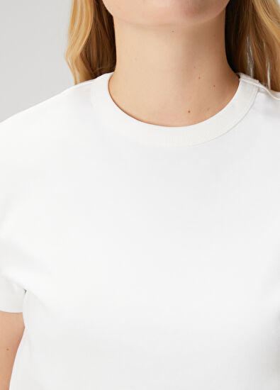 Beymen Club Kırık Beyaz Basic T-shirt - 6
