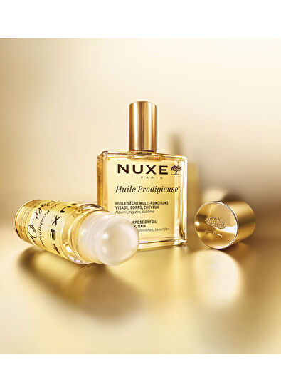 Nuxe Roll-on Dry Oil For Face Body Hair 60ml + Body Massage Brush - 6