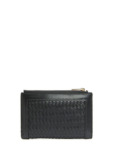 Beymen Club Black Knitted Women's Leather Wallet - 3
