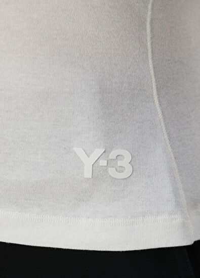 Y-3 Fitted Beyaz Uzun Kol T-shirt - 5