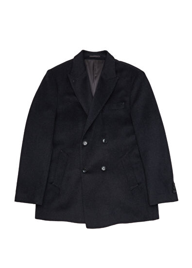 Beymen Club Anthracite Wool Double-Breasted Coat - 7