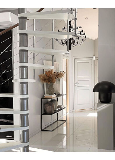 Foqlio Enumer Minimal Metal Console Table - 4