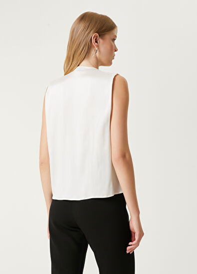 Beymen Club Off White Silk Blouse - 6