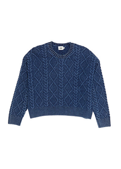 Beymen Club Indigo Hair Braid Textured Sweater - 7