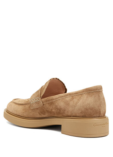 Gianvito Rossi Harris Camel Women's Leather Loafer - 3