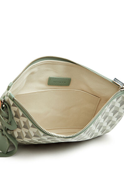 Monogram Açık Yeşil Kadın El Portföyü - Görsel 6