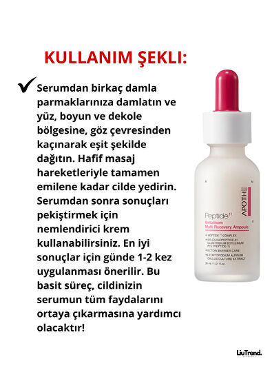 Apothe Peptide 11 Botulinum Multi Recovery Ampoule Yaşlanma Karşıtı Cilt Serumu 30 ml - 5