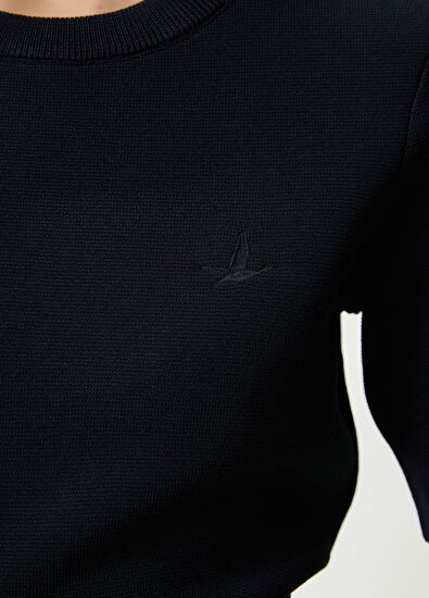 Beymen Club Navy Blue Piqué Textured Sweater - 6