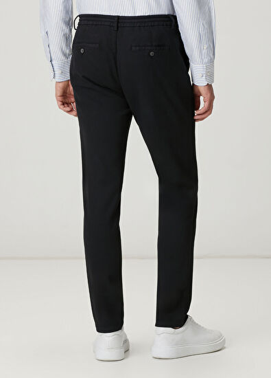 Beymen Club Siyah Beli Kordonlu Diyagonal Chino Pantolon - 3