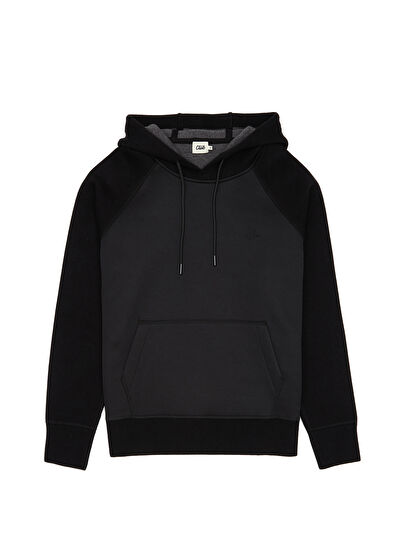 Beymen Club Siyah Kapüşonlu Garnili Kazak - 7